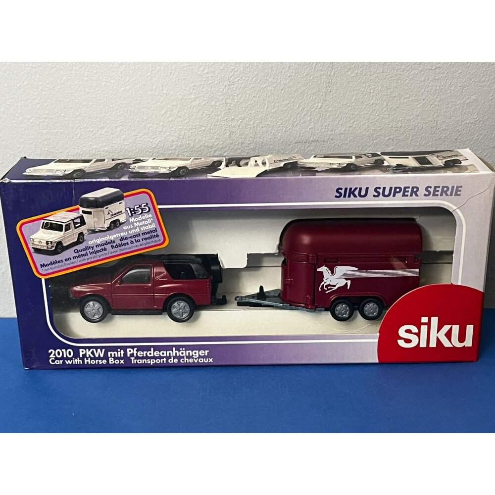 Siku 2010 Car (Opel Frontera) with Horse Trailer Super Series 1:55 Scale